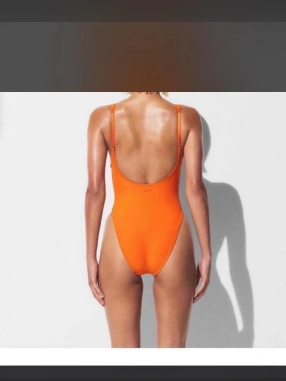 Skims Sleek Orange One-Piece Swimsuit - Women's Swim